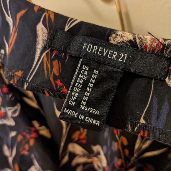 Silky Retro Floral Mini Dress - Picture 3 of 3